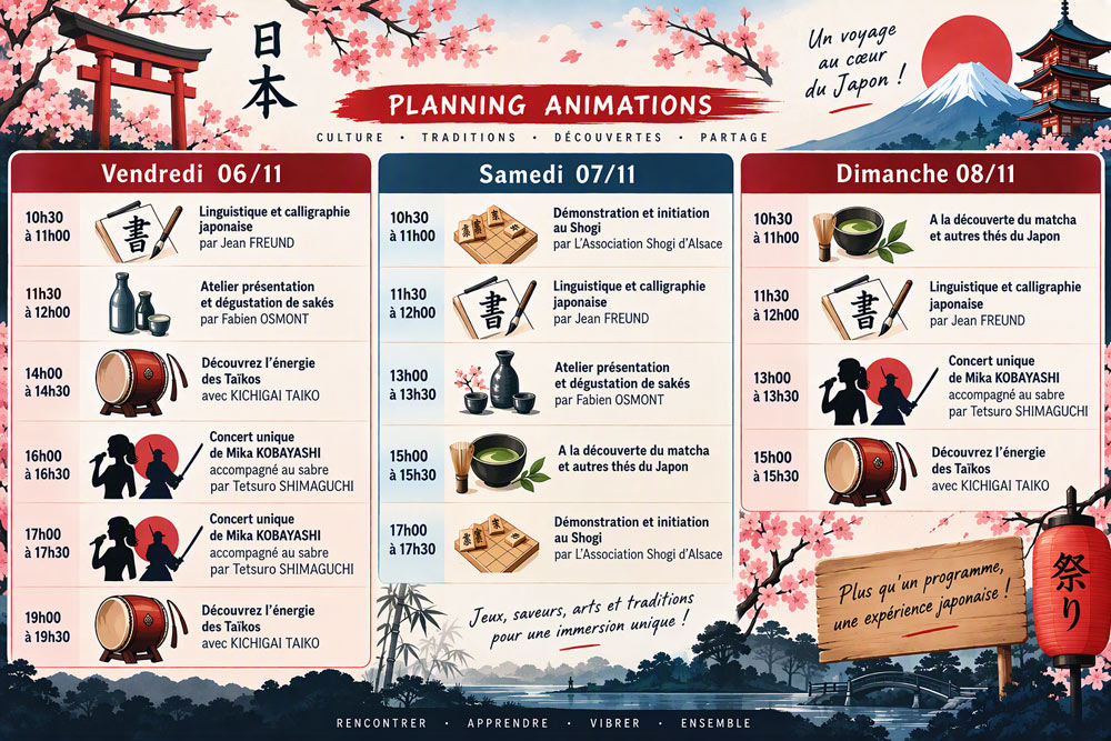 Programme des animations japon sitv 2026